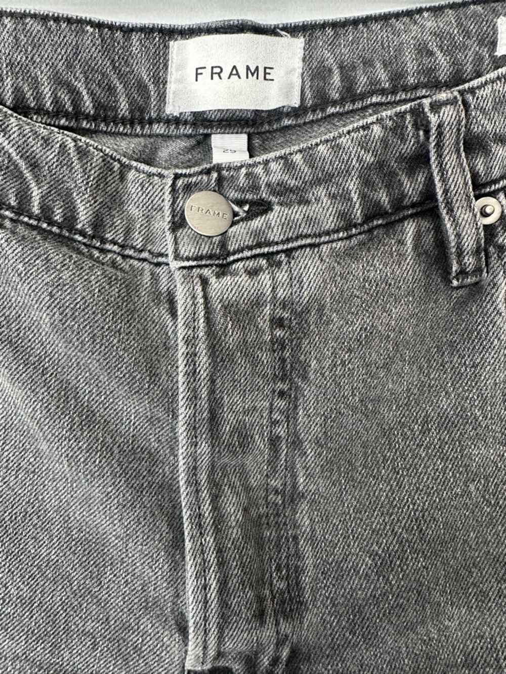 Frame Denim Dark Gray Wash Straight-Leg Jeans - Picture 3 of 7